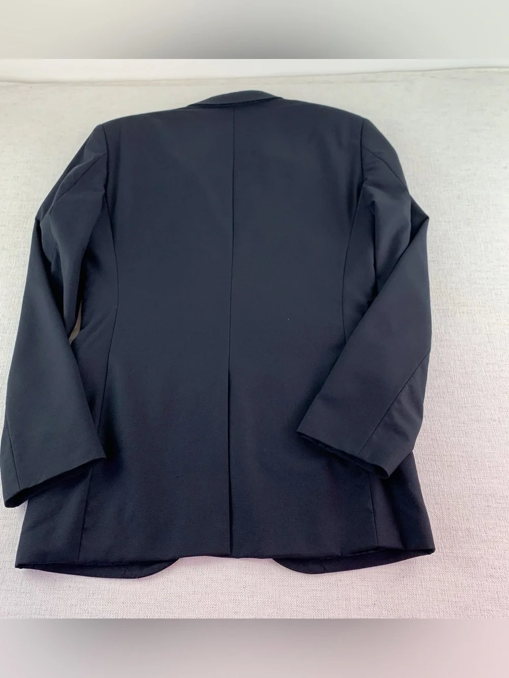 J crew men's Ludlow slim-fit suit jacket Italian wool size 36R in navy blue
